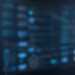 Flowchart interface showcasing diverse shapes and tools
