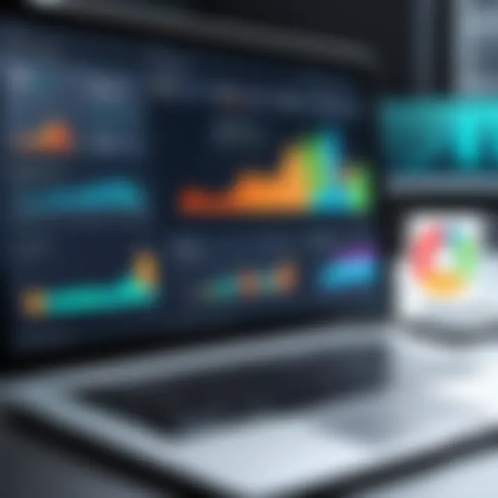 Dashboard of an accounting software displaying analytics