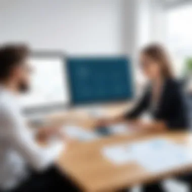 Professionals Evaluating Wix Plan Options Business professionals evaluating Wix plans