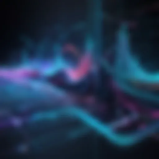 An abstract representation of digital content flow