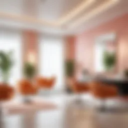 Elegant salon interior showcasing a welcoming atmosphere