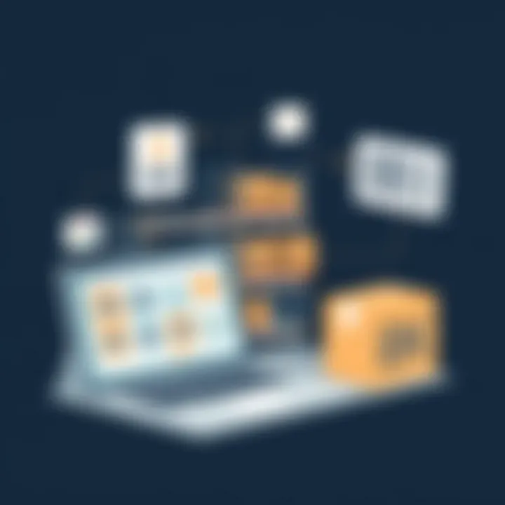 Inventory Management Workflow with Barcode Technology Visual representation of inventory management workflow using barcode technology