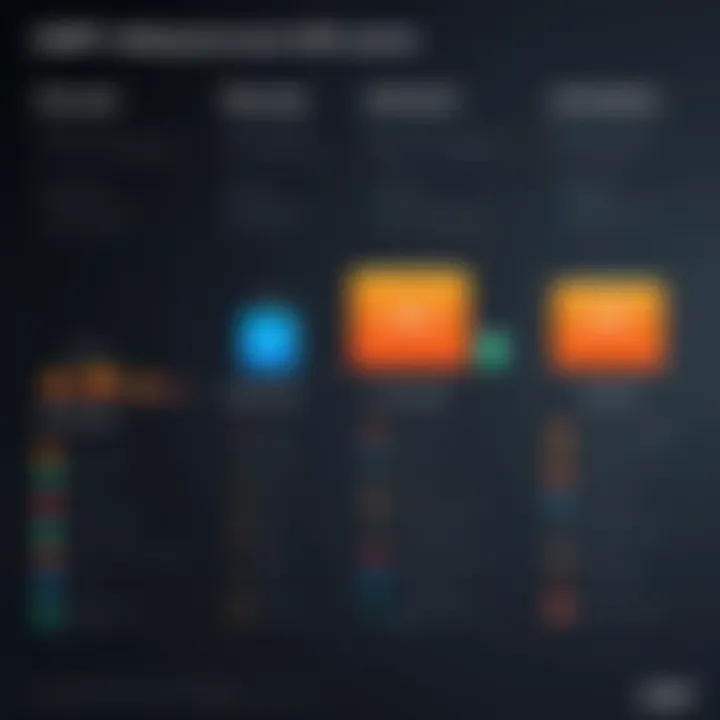 Comparison chart of various DMP features