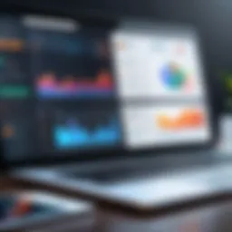 Visual representation of grant management software dashboard