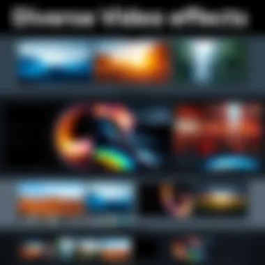 Visual representation of video effects available in Corel VideoStudio