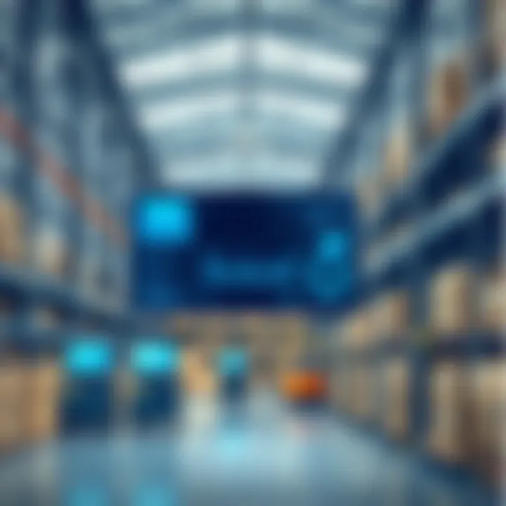 Innovative technology integrated in a modern warehouse