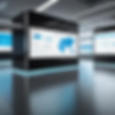 Interactive Displays in Corporate Settings Interactive display board in a corporate environment