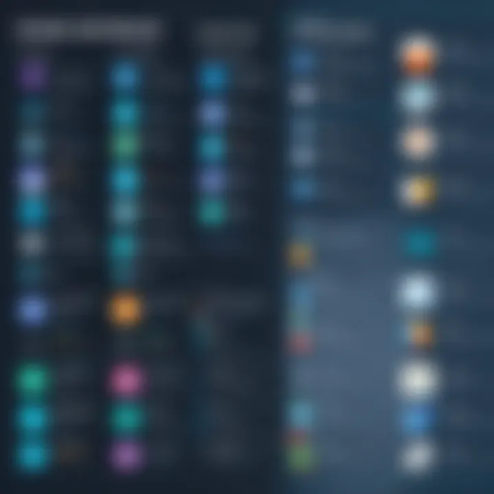 An infographic comparing various design software options