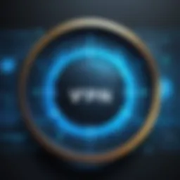 Visual representation of VPN encryption