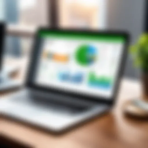 A detailed dashboard view of QuickBooks software showcasing financial metrics.