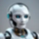 An illustrative representation of a sophisticated chat bot interacting with users.