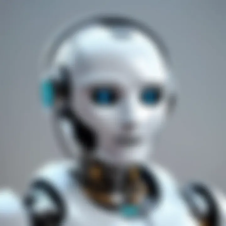An illustrative representation of a sophisticated chat bot interacting with users.