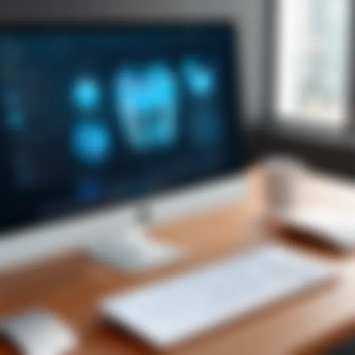 Overview of Dentrix features displayed on a Mac