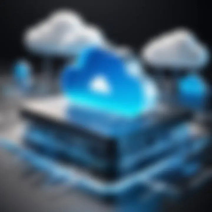 An illustration depicting the architecture of a private cloud, emphasizing security and control.