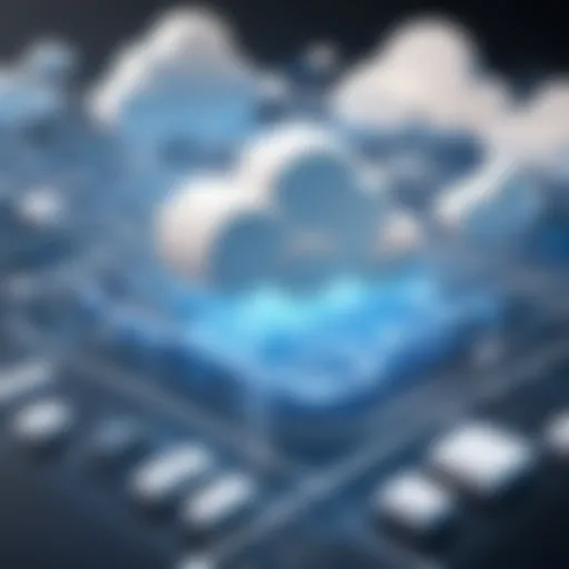 A visual representation of public cloud infrastructure showcasing scalability and accessibility.