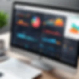 Visual representation of affiliate software dashboard