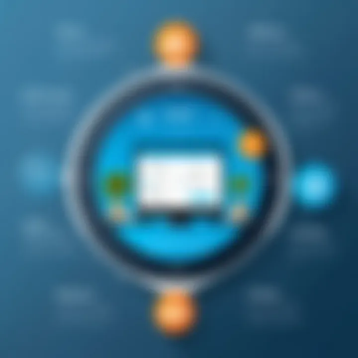 Infographic highlighting key features of hotel loyalty software