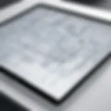 A detailed view of a CAD interface on an iPad showcasing architectural designs.