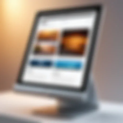 Visual representation of iPad kiosk mode showcasing browser interface