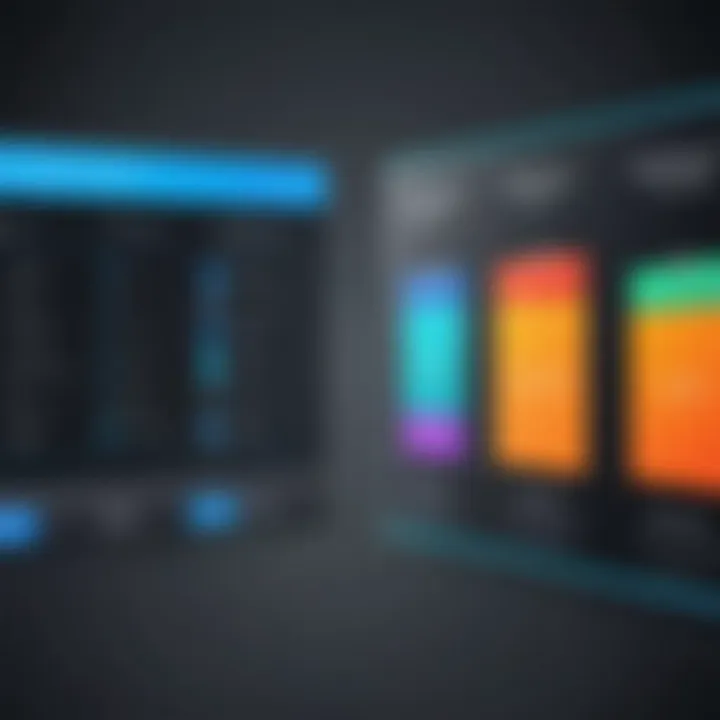A side-by-side comparison chart of popular marketing video software options.