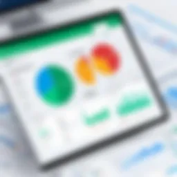 A user interface showcasing accounting software features