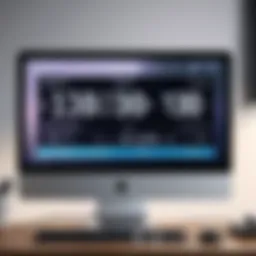 A digital timer displayed prominently on a computer screen, symbolizing the importance of time management in projects.