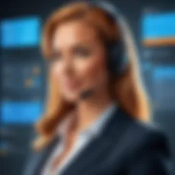 Interface showcasing Vonage business chat features