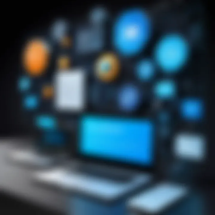 An illustration showcasing applications of web data mining across various sectors.