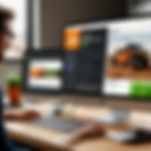 A screenshot of GoDaddy Page Builder's interface showcasing its intuitive design