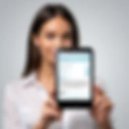 User navigating the HelloSign Mobile interface