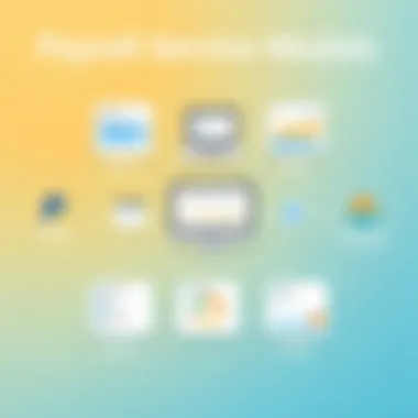 A visual representation of various payroll service models