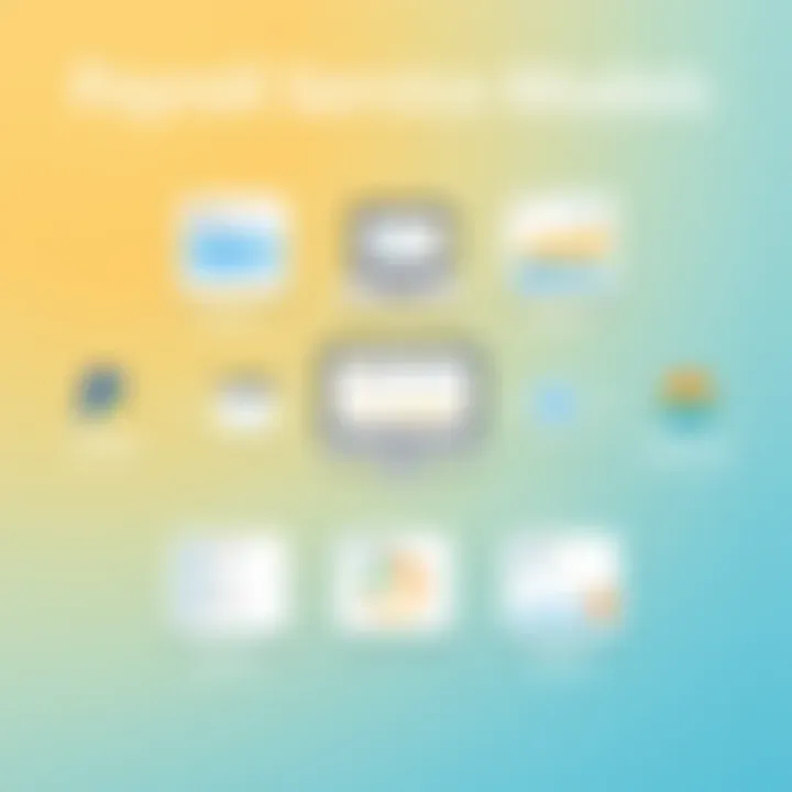 A visual representation of various payroll service models