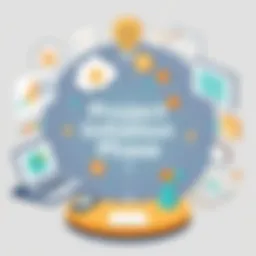 Illustration of project initiation phase with brainstorming elements