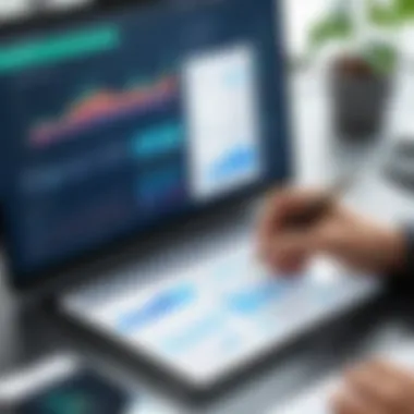 Financial Management Insights via ProPay Business owner analyzing financial data on ProPay