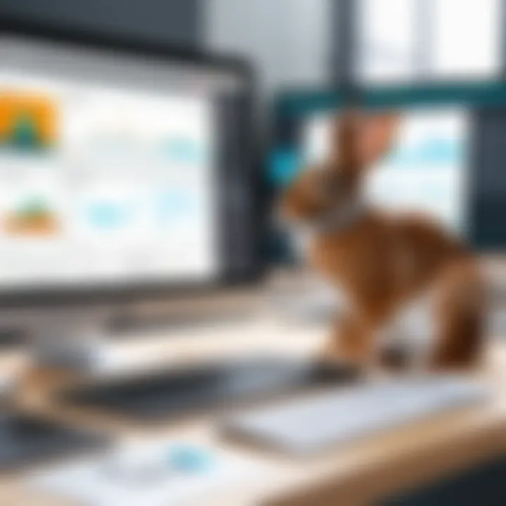 Innovative rabbit record keeping software interface showcasing features