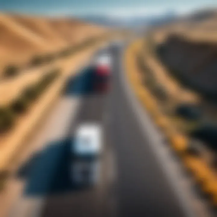 Real-time monitoring of truck routes