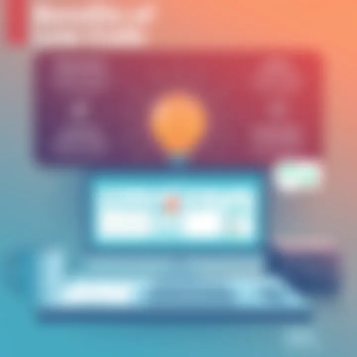 Benefits of Low-Code Solutions Illustration showcasing benefits of low-code solutions