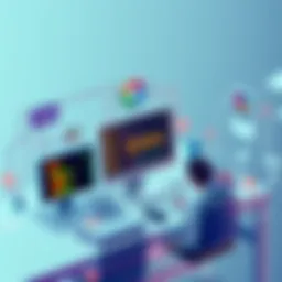 Visual representation of low-code development environment