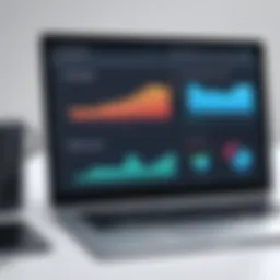 A modern interface showcasing a digital sales proposal tool on a laptop screen.