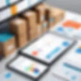 Visual representation of inventory management software features