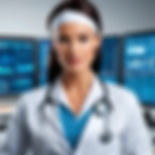 Modern digital interface integrating EHR and PMS
