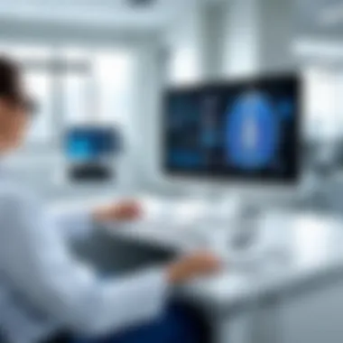 Technology Integration in Healthcare Modern healthcare facility showcasing advanced technology