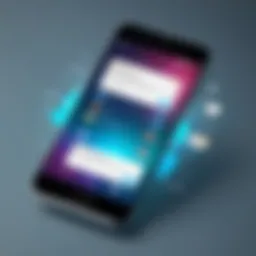 Mobile devices displaying SMS notifications