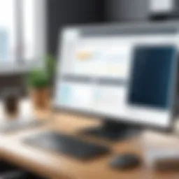 A digital interface showcasing lawyer trust account software features