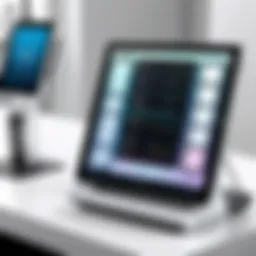 Modern salon POS system interface on a tablet