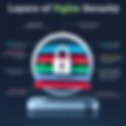 Visual representation of website security layers